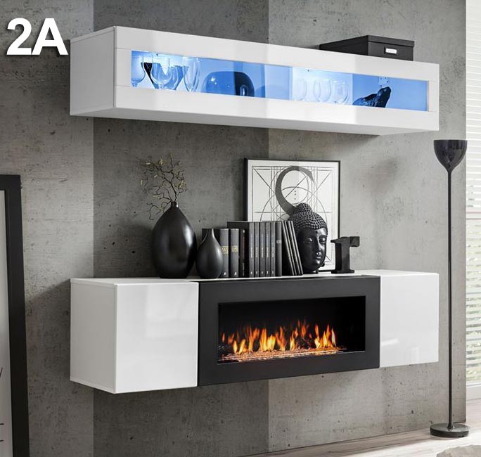 Conjunto de muebles Krista 2A blanco (1,6m)