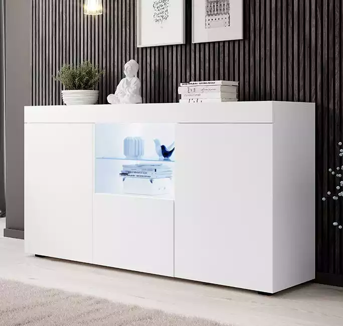Aparador modelo Natolia color blanco mate 150 x 83 cm.
