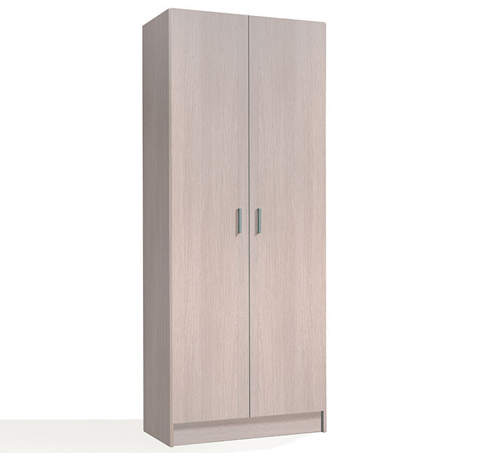 Armario Multiusos Escobero Roble 2 Puertas Modelo 7142r