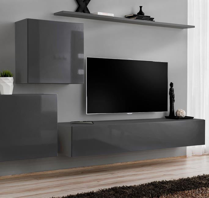 Mueble TV modelo Berit 180x30 en color roble