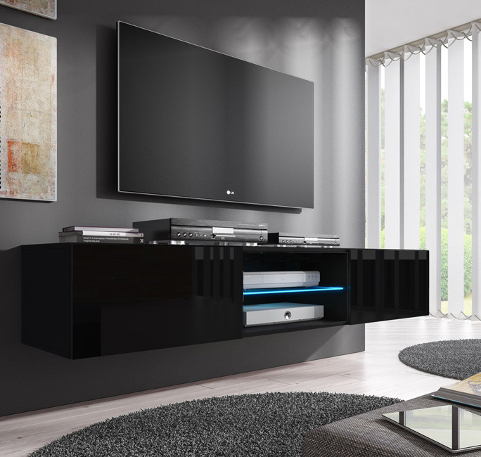 Mueble TV modelo Tibi (160 cm) en color negro