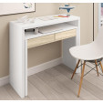 Consola escritorio modelo Moraira en color blanco y sonoma