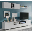 Mueble de salón modelo Aurora en color blanco y gris