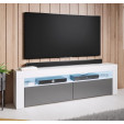 Mueble TV modelo Aker (140x50,5cm) color blanco y gris ⟦ʀᴇᴀᴄᴏɴᴅɪᴄɪᴏɴᴀᴅᴏ⟧