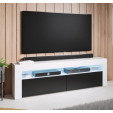 Mueble TV modelo Aker (140x50,5cm) color blanco y negro ⟦ʀᴇᴀᴄᴏɴᴅɪᴄɪᴏɴᴀᴅᴏ⟧
