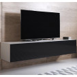 Mueble TV modelo Luke H2 (160x30cm) color blanco y negro ⟦ʀᴇᴀᴄᴏɴᴅɪᴄɪᴏɴᴀᴅᴏ⟧