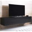 Mueble TV modelo Luke H2 (160x30cm) color negro ⟦ʀᴇᴀᴄᴏɴᴅɪᴄɪᴏɴᴀᴅᴏ⟧