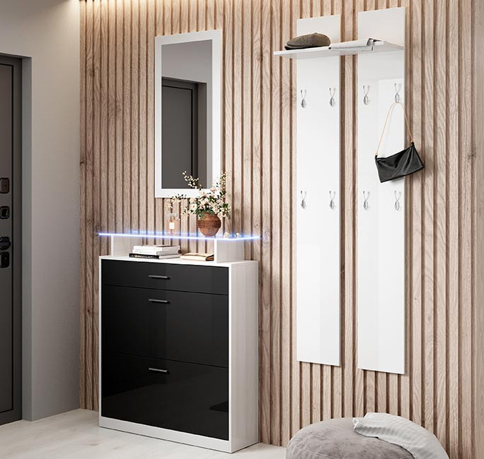 Mueble zapatero y perchero on sale