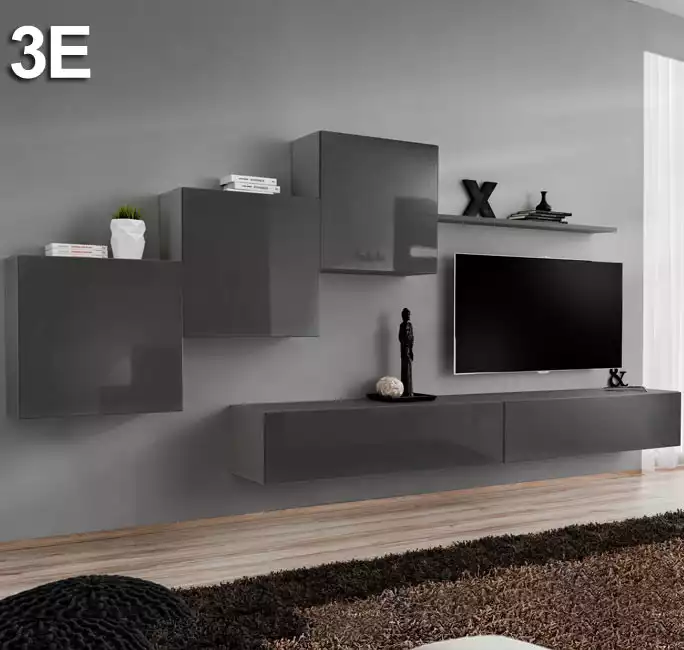 Conjunto de muebles Berit 3E gris (3,3m)