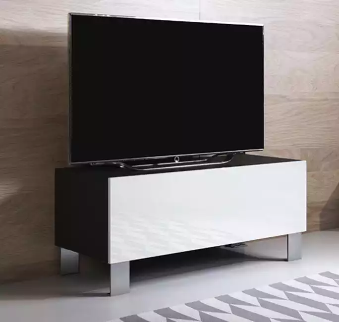 mueble-tv-luke-h1-100x30-pies-aluminio-negro-blanco
