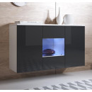 Aparador modelo Luke A2 (120x70cm) color blanco y negro ⟦ʀᴇᴀᴄᴏɴᴅɪᴄɪᴏɴᴀᴅᴏ⟧