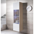 Armario colgante modelo Luke V6 (40x165cm) color sonoma y blanco ⟦SEGUNDA VIDA⟧