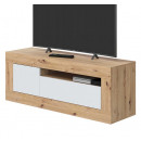 Mueble de televisión modelo Odense en color roble y blanco