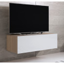 Mueble TV modelo Luke H1 (100x30cm) color sonoma y blanco ⟦ʀᴇᴀᴄᴏɴᴅɪᴄɪᴏɴᴀᴅᴏ⟧
