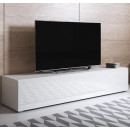 Mueble TV modelo Luke H2 (160x32cm) color blanco con patas estándar ⟦ʀᴇᴀᴄᴏɴᴅɪᴄɪᴏɴᴀᴅᴏ⟧