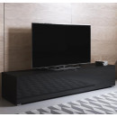 Mueble TV modelo Luke H2 (160x32cm) color negro con patas estándar ⟦SEGUNDA VIDA⟧