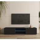 Mueble TV Negro 160 cm con patas 2 cm Tibi [SEGUNDAVIDA]