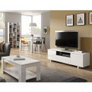 Mueble de televisión modelo Salerno en color blanco y gris