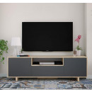 Mueble de televisión modelo Salerno en color sonoma y gris 