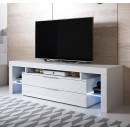 Mueble TV modelo Selma (160x53cm) color blanco con LED RGB ⟦SEGUNDA VIDA⟧