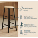 set-de-2-taburetes-altos-negro-y-sonoma-lucca