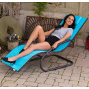 Tumbona wave Lounger - Aluminum - Ocean Blue on Matte Grey