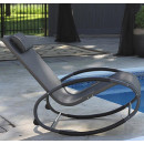 Tumbona wave Rocker - Aluminum - Black Chrome