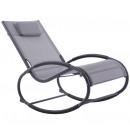 Tumbona wave Rocker - Aluminum - Grey on Matte Black