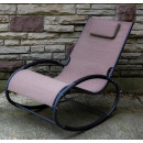 Tumbona wave Rocker - Aluminum - Macchiato on Matte Grey