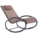 Tumbona wave Rocker - Aluminum - Macchiato on Matte Grey