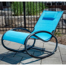 Tumbona wave Rocker - Aluminum - Ocean Blue on Matte Grey