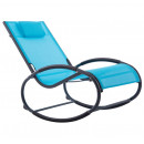 Tumbona wave Rocker - Aluminum - Ocean Blue on Matte Grey