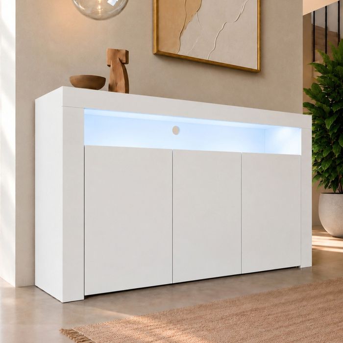 Aparador modelo Aker color blanco mate