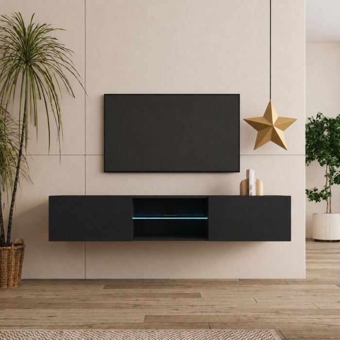 Mueble TV modelo Tibi (160 cm) en color negro