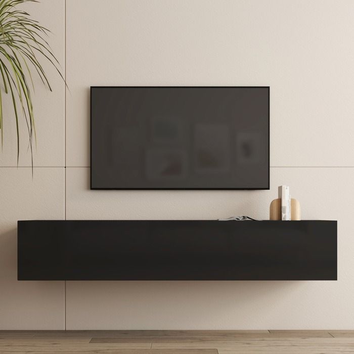 Mueble TV modelo Nora H2 (160 cm) en color negro