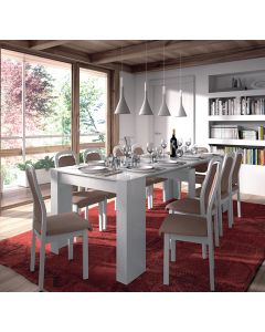 Consola de comedor extensible de 51 - 237 cm modelo Oropesa en color blanco
