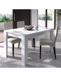 Mesa de comedor extensible de 140 - 190 cm modelo Almenara en color blanco