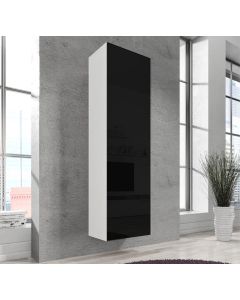 Armario colgante modelo Nora V4 (40x170cm) en blanco y negro