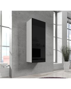 Armario Colgante modelo Nora V1 (40x126cm) en color blanco y negro