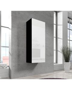 Armario Colgante modelo Nora V1 (40x126cm) en color negro y blanco