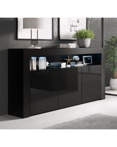Aparador modelo Aker color negro brillo