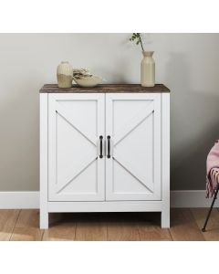 Aparador color Blanco y Roble Rustic 80 cm Olivia