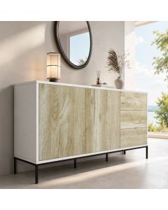  Aparador color Blanco y Sonoma 150 cm Serena