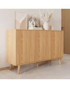 Aparador color Roble Alba 120 cm con puertas acanaladas Renzo
