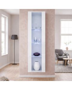 Vitrina Colgante modelo Nora V5 (40x170cm) en color blanco
