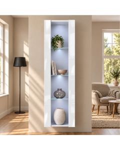 Vitrina Colgante modelo Nora V5 (40x170cm) en color blanco