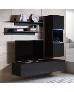 Conjunto de muebles Luke 3B negro (1,6m)