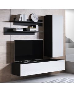 Conjunto de muebles Luke 4D negro y blanco (1,6m)
