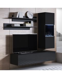 Conjunto de muebles Luke 6B negro (1,6m)