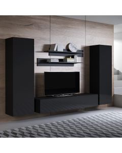 Conjunto de muebles Luke 7B negro (2,6m)
